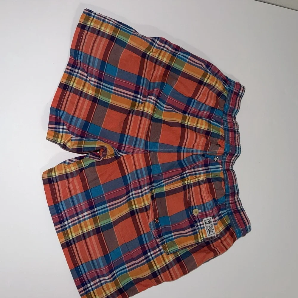 Polo Ralph Lauren Swim Trunks‎ Mens Medium Multicolor Plaid Madras Mesh Lined
